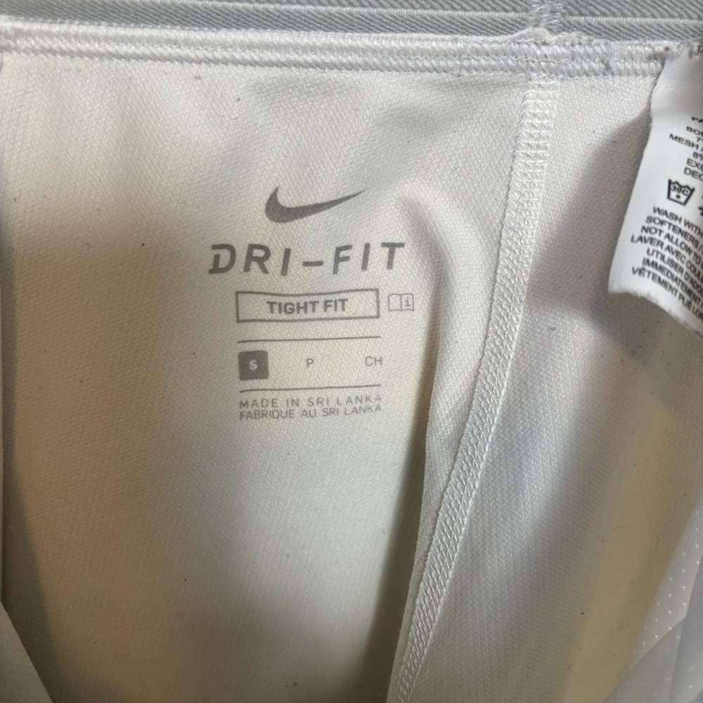 Nike Pro Mens Leggings Dri Fit Tight Fit Athletic Layer White Size Small - Picture 5 of 6